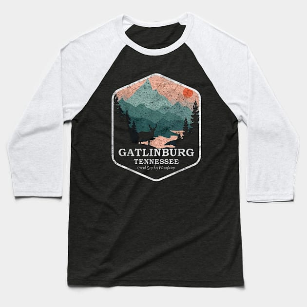 Gatlinburg Tennessee Great Smoky Mountains Baseball T-Shirt by Angga.co